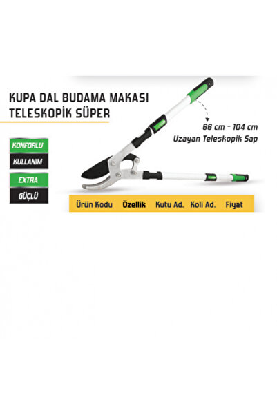 Kupa KUP8519 DAL BUDAMA MAKASI TELESKOPİK SÜPER