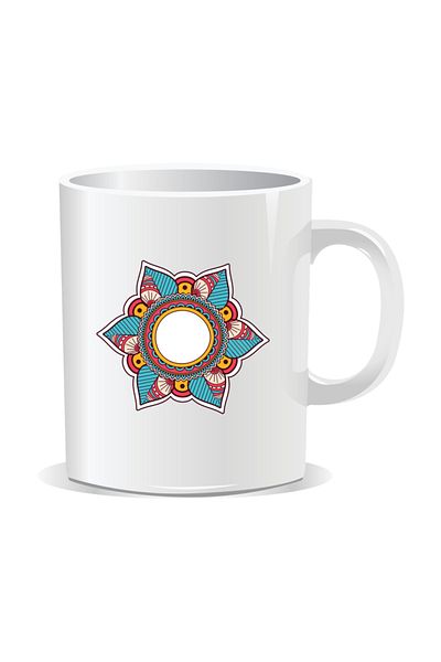 OEM Personalized mug with mandala, Mandala bdun - White interior