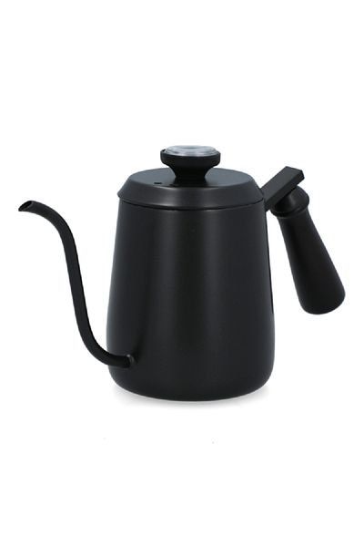 Bien Servi Mess-Free Pouring Sturdy Stainless Steel Kettle with Built-In Thermometer Black