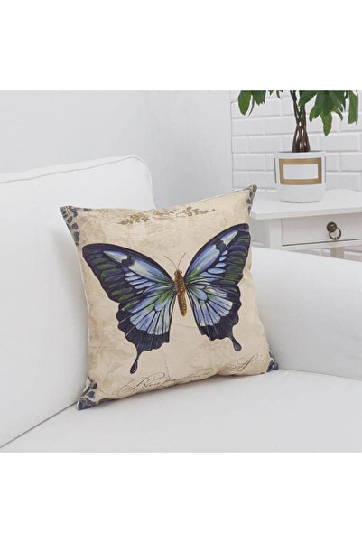 Dore Cute Butterfly 2 Premium Kırlent Kılıfı - Yazlık Ev Dekorasyonu DRKR217