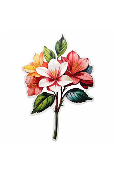 INOVATIX Set de 8 piese, autocolant buchet de flori Bouvardia, INOVATIX®. 6 cm