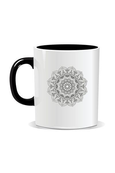 OEM Personalized mug with mandala, Mandala bco brgyad - Black interior