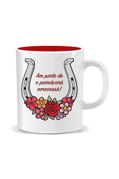 OEM Personalized mug with March 1st message, I have a lucky spring - Red interior