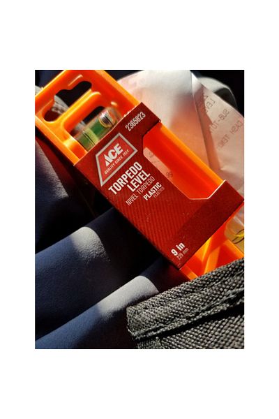 ACE High impact V-Groove Frame Plastic Torpedo Level Orange 9inch