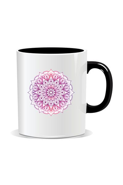 OEM Personalized mug with mandala, Mandala dgur pa - Black interior