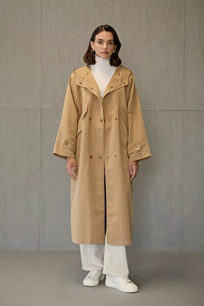 Kirazgym معطف نسائي بجيب بقلنسوة 1004