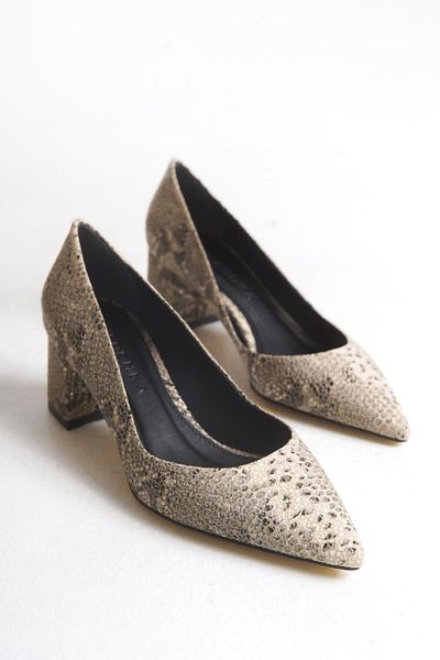 Niloshka Pantofi stiletto de damă CLAYS Beige Snake