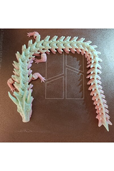 Mey3DDesign Gölge Ejderhası Figür Oyuncak, Fleksi ve Komple Hareketli, Karışı...