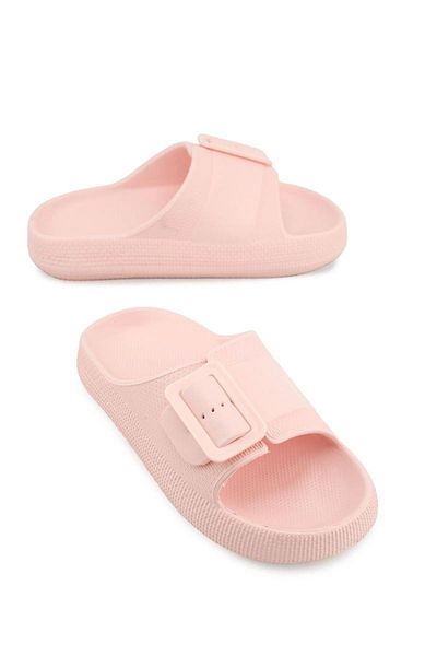 TECOS Women's Buckle Slippers, ®, Size 38, Pink, 24 Cm, Soft and Durable Eva Material