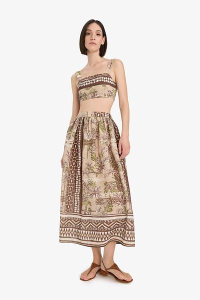 DeFacto Regular Fit Patterned Beach Maxi Skirt-Fall in Love F5487Ax25Hs