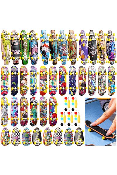 Brands For Less 50 Pcs Fingerboard Mini Finger Skateboards Toy Skateboard Fingerboards Set Skateboard Toys Creative