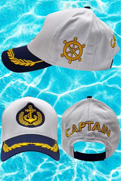 Uniquetrenders Unisex Βαμβακερό Κέντημα Sailor Καπέλο Captain Κεντημένο καπέλο Captain