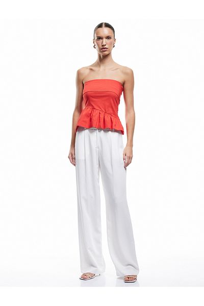 Koton New Season Koton X Sibil Çetinkaya - Layer Detailed Ruffled Strapless Blouse