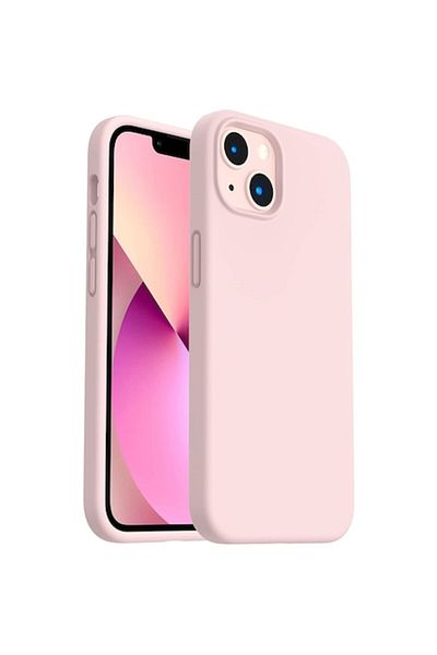 bzstore Carcasă ultra-subțire din silicon pentru iPhone 13, roz pudrat
