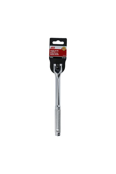 ACE Chrome Vanadium Steel Durable Flexible Handle Silver 3/8 x 8inch