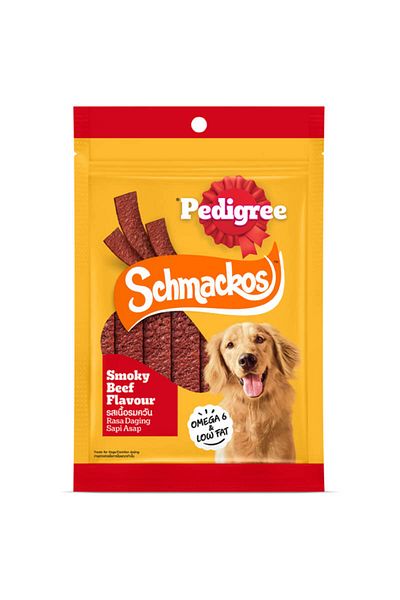 Pedigree Schmackos Smoky Beef Flavour 70g Pack Of 6