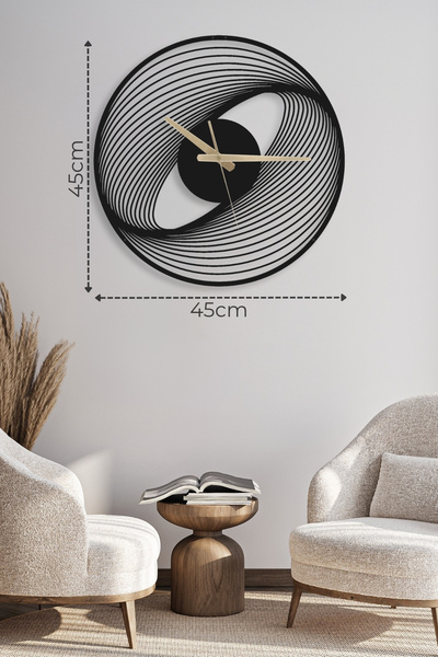 Metalium Concept Dekoratif Siyah Metal Duvar Saati 45x45cm [1248-45x45]