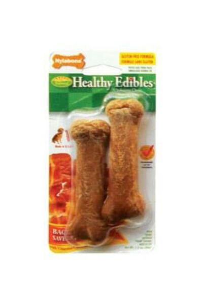 Nylabone أطعمة صحية، بطاقة لحم مقدد تدوم لفترة أطول، قطعتان، مكافآت صغيرة صال...