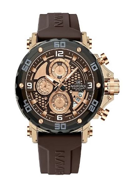 Naviforce Men’s Watch Chronograph Business Wrist Watches Waterproof Luminous Silicone Strap