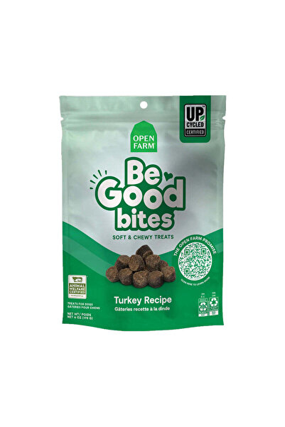 Open Farm بي جود بايتس - مكافأة الكلاب بنكهة الديك الرومي - ١٧٠ غرام