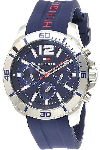 Tommy Hilfiger NOLAN MEN's NAVY DIAL, NAVY SILICONE WATCH - 1791142