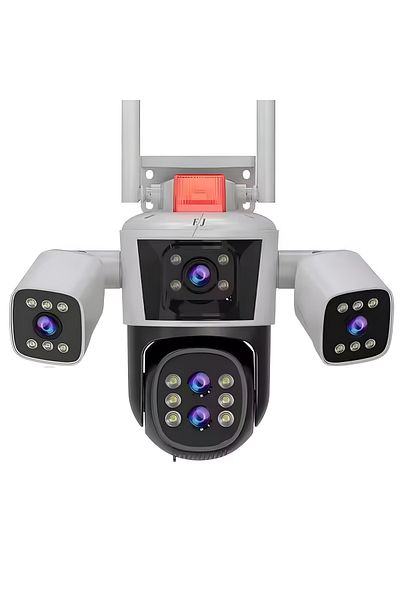 Spionescu Triple surveillance camera, P8, 16MP, 720 degrees, ultra HD 8K, Wi-Fi, night vision, motion sensor