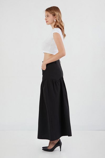 Fulla Moda Buttoned Pocketed T-Shirt Skirt