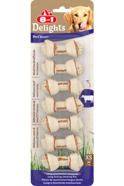 8in1 8in1 Delights Beef Bones Xs 7Ct