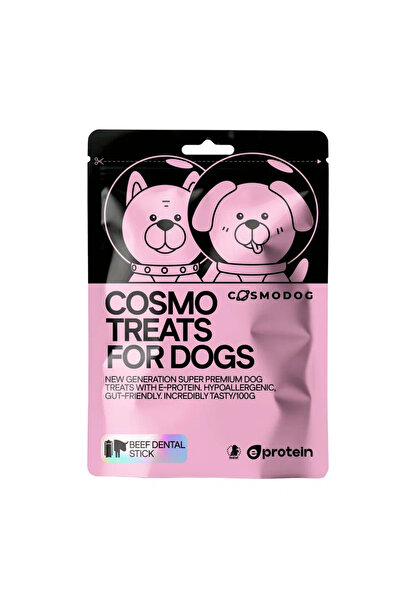 Cosmopet مكافآت الكلاب على شكل عصا لحم بقري للأسنان 100 جرام