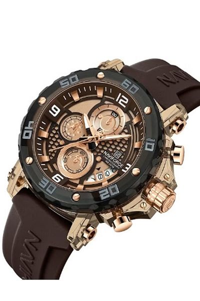 Naviforce Men’s Watch Chronograph Business Wrist Watches Waterproof Luminous Silicone Strap