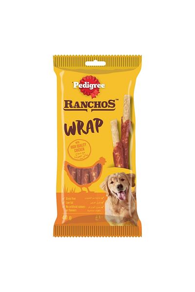 Pedigree Ranchos Wrap 40g Pack Of 6