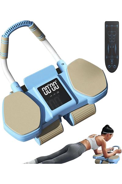 Primo Plus Abdominal Roller with Temporary Elbow Brace and Mobile Phone Holder With Exercise Equipment Mat
