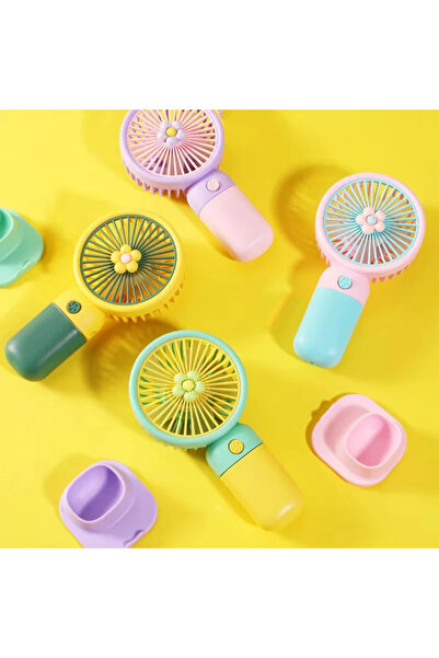 Viranes Şarjlı Mini El Fanı Ve Masa Fanı Soğutucu Pervane Taşınabilir Şarj Ed...