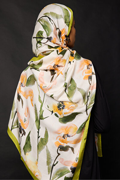 tuaipek Βιολογικό Μετάξι Βισκόζης İNCİRA ΣΑΛΙ - Φλοράλ Μοτίβο