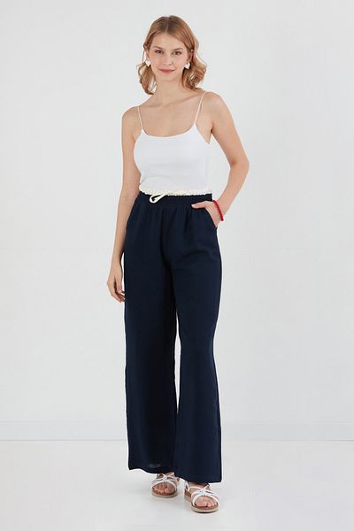 Fulla Moda Elastic Waist Pocket Trousers