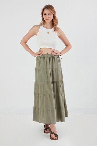 Fulla Moda Ruffle Skirt with Elastic Waist