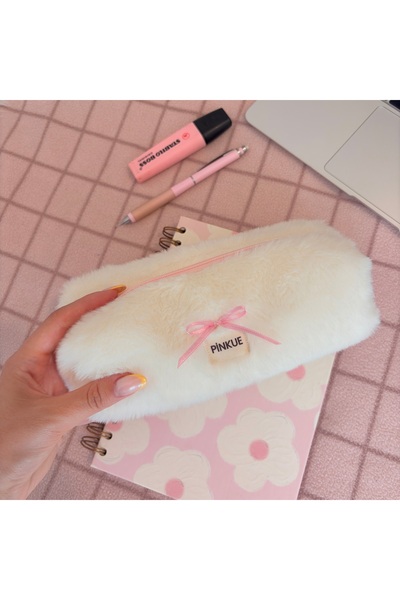 PİNKUE Pinkue Bow Vanilla Pouch/ θήκη για στυλό/ Τσάντα μακιγιάζ