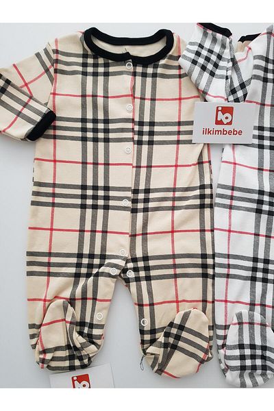 ilkimbebe Striped Patterned 3-Piece Baby Romper