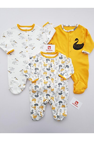 ib ilkimbebe ثوب فضفاض للأطفال مكون من 3 قطع بنمط النورس