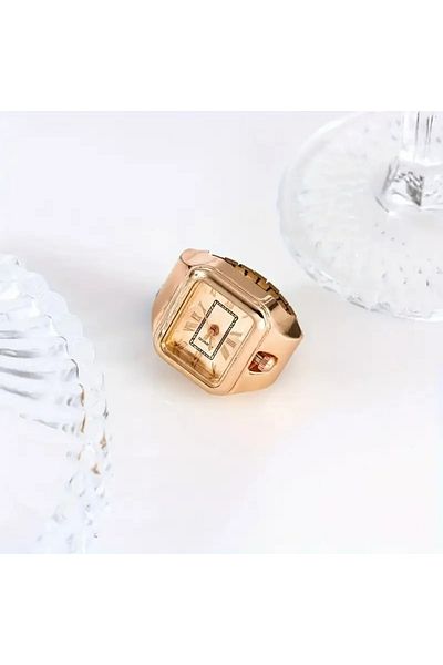 Bozhi Luxury Ring Watch – Rose Gold, Gold and Silver Color Options – Roman Numeral Quartz Movement, Gift