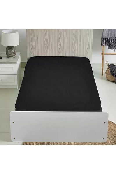 Home Box Solid Cotton Single Fitted Sheet – 90x200 cm