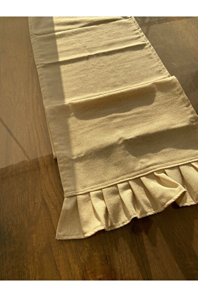 Les Passent Fırfırlı Organik Keten Runner 40x110 cm