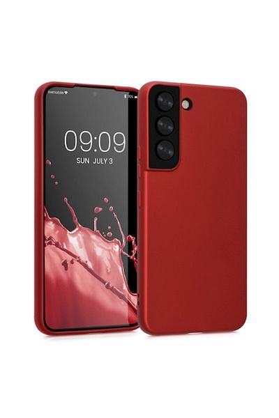 bzstore Husa pentru Samsung Galaxy S22, Silicon, Rosu