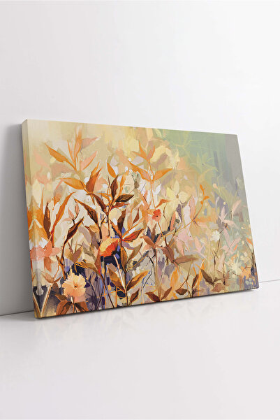 KOSS Dijital Εικόνα σε καμβά με φυσικά κίτρινα φύλλα, καμβάς με φυτά κήπου, κ...