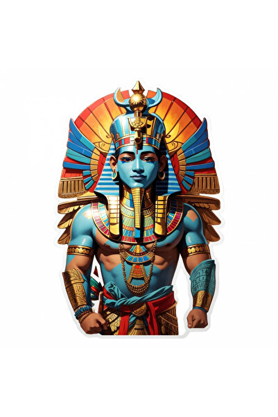 INOVATIX Set de 8 piese, autocolant Zeul egiptean Hapi, INOVATIX®. 6 cm