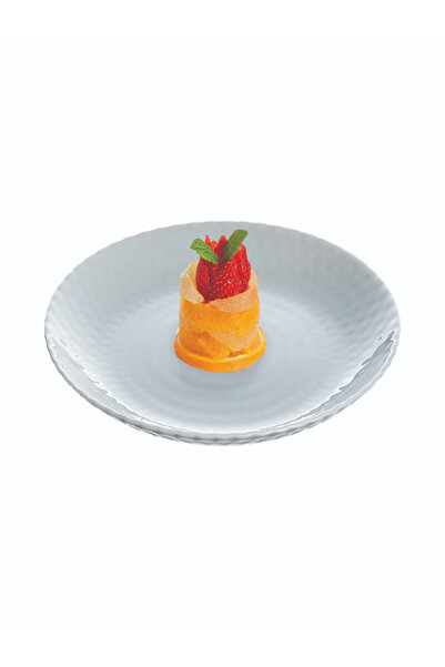 Luminarc Pampille Dishwasher and Microwave Safe Tempered Glass Dessert Plate Light Grey 19cm