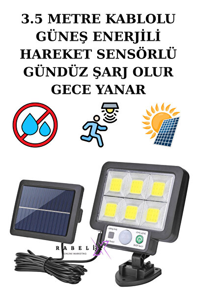 harry Güneş Enerjili Lamba Led Sokak Dış Ortam Solar Bahçe Aydınlatması Su Ge...