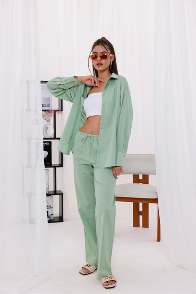 LA PANTE Bottom Top Shirt Pants Set