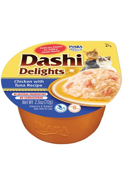 Inaba Cup Dashi Delights Chicken With Tuna 70g Pack Of 6