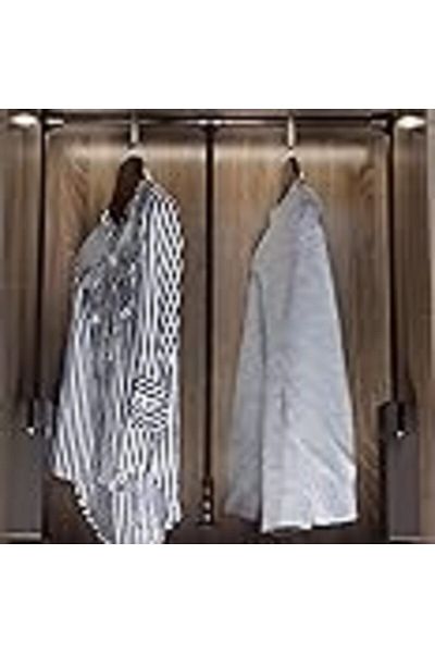 Eurocliq Pull Down Closet Rod for Hanging Clothes, Retractable Wardrobe Hanger for Cabinet, Liftable